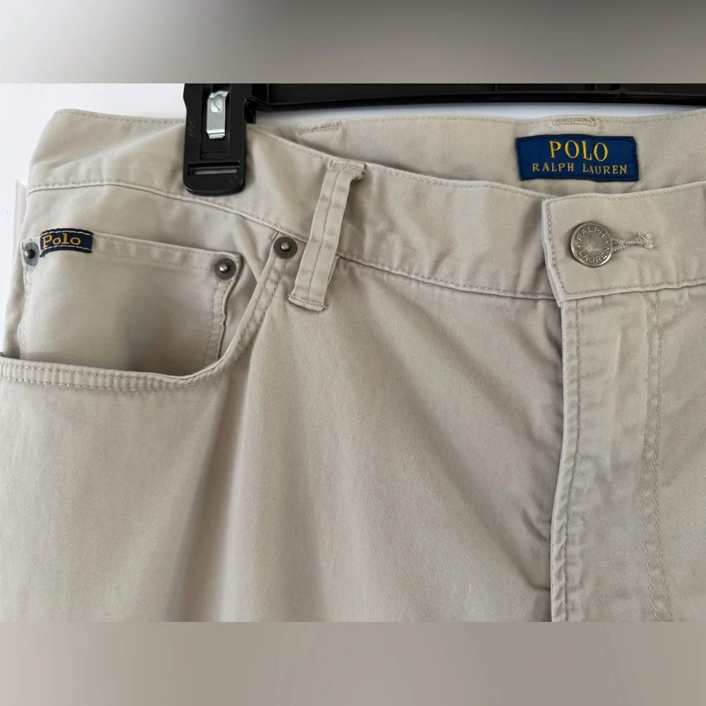 Polo Ralph Lauren Slim Straight Khaki Pants‎ 36x34 Beige Chino Classic Preppy
